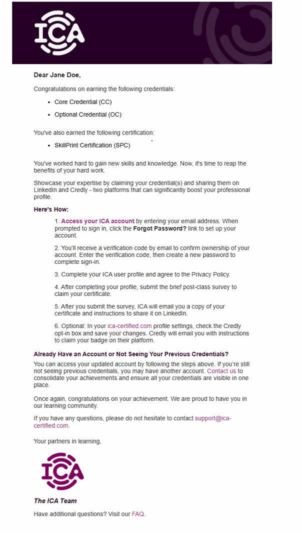 Learner Email